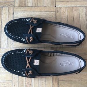Like-New Black Sperry Top-Siders Size 8